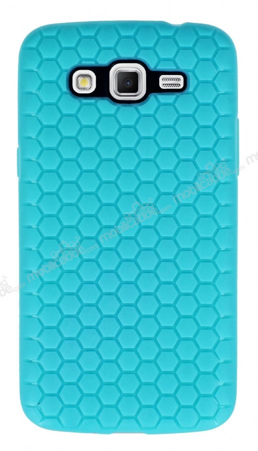 Eiroo Honeycomb Samsung Galaxy Grand 2 Su Yeşili Silikon Kılıf