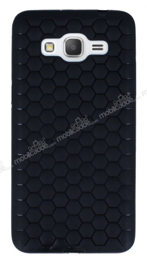 Eiroo Honeycomb Samsung Galaxy Grand Prime Siyah Silikon Kılıf