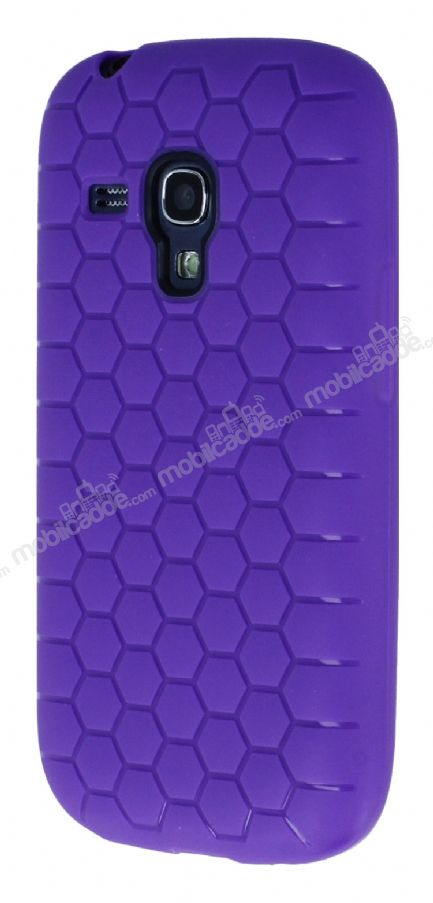 Eiroo Honeycomb Samsung i8190 Galaxy S3 Mini Mor Silikon Kılıf