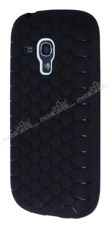 Eiroo Honeycomb Samsung i8190 Galaxy S3 Mini Siyah Silikon Kılıf