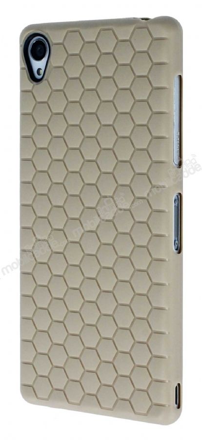 Eiroo Honeycomb Sony Xperia Z3 Krem Silikon Kılıf