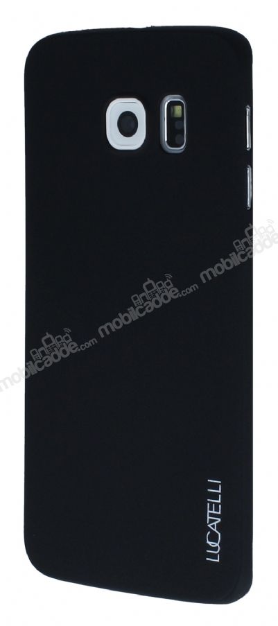 Eiroo Lucatelli Samsung Galaxy S6 Edge Ultra İnce Siyah Rubber Kılıf