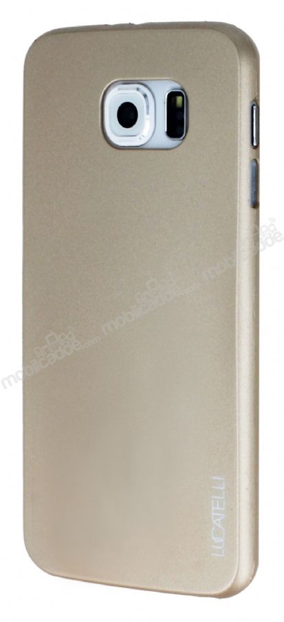 Eiroo Lucatelli Samsung i9800 Galaxy S6 Ultra İnce Gold Rubber Kılıf
