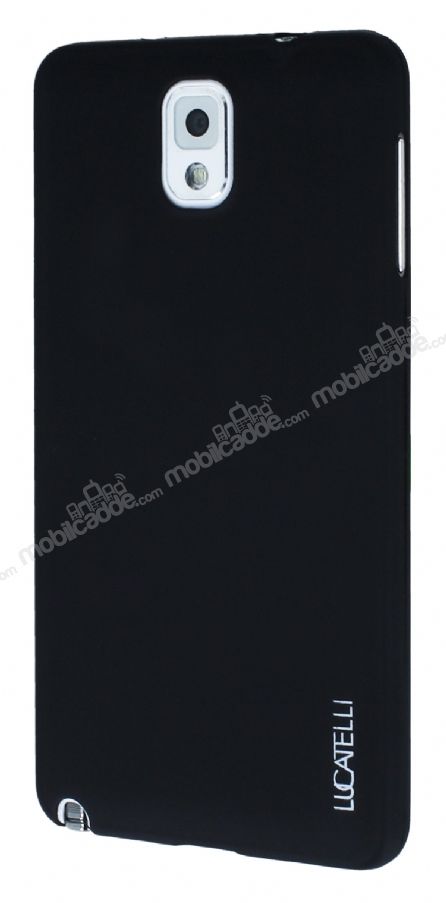 Eiroo Lucatelli Samsung N9000 Galaxy Note 3 Ultra İnce Siyah Rubber Kılıf
