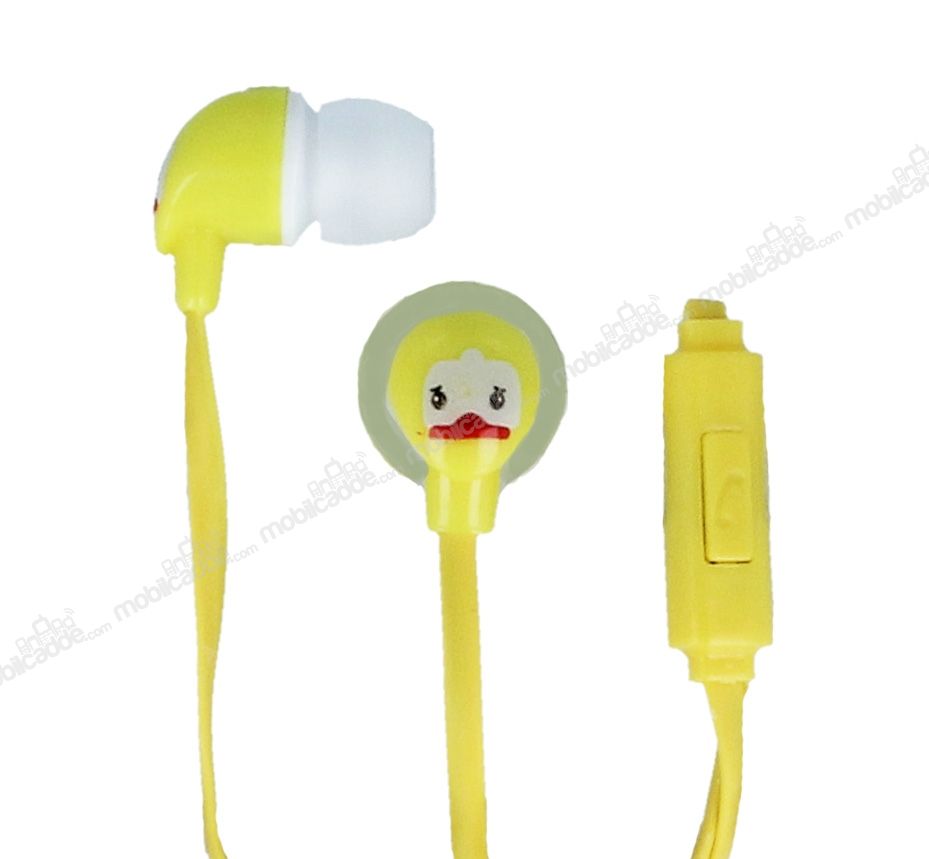 Eiroo Duck Mikrofonlu Kulakiçi Sarı Kulaklık