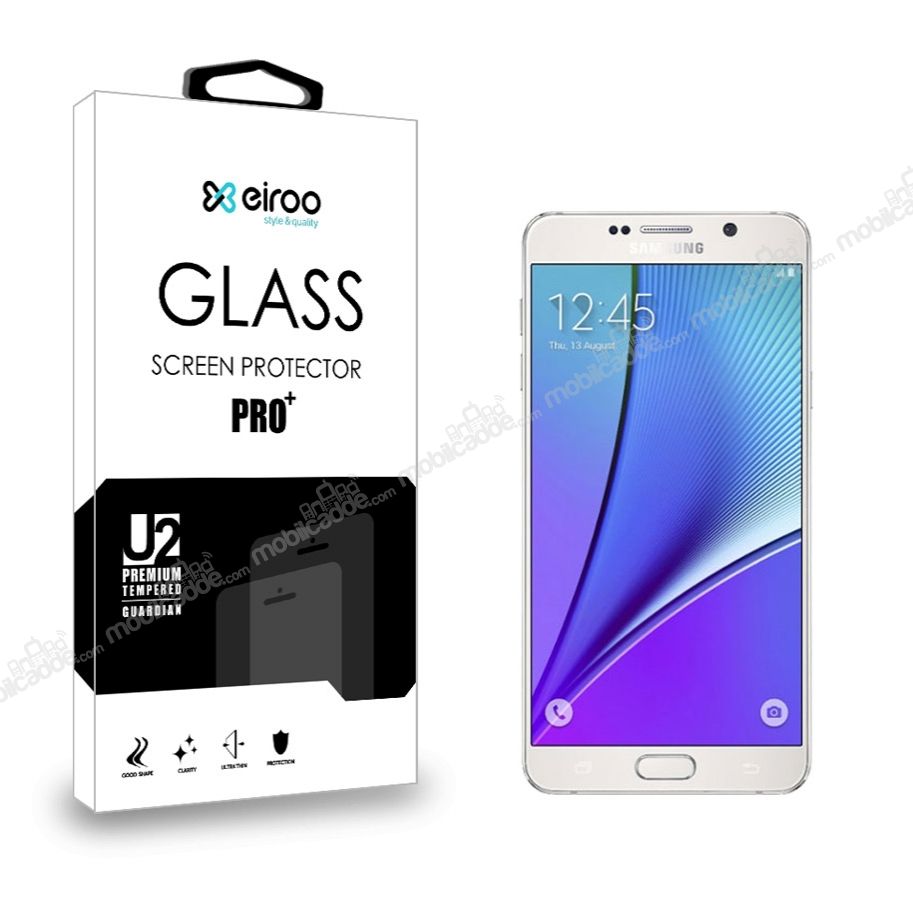 Eiroo Samsung Galaxy Note 5 Tempered Glass Cam Ekran Koruyucu