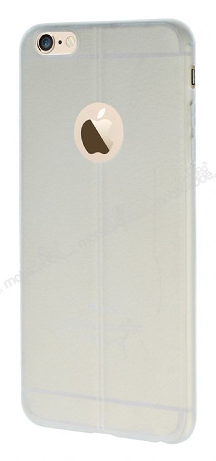 iPhone 6 Plus / 6S Plus Deri Desenli Ultra İnce Şeffaf Silikon Kılıf