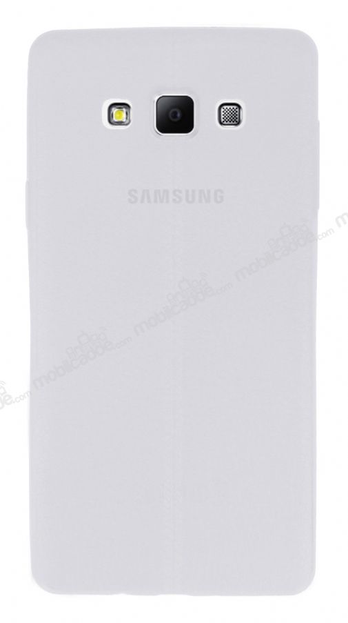 Samsung Galaxy A7 Deri Desenli Ultra İnce Şeffaf Silikon Kılıf