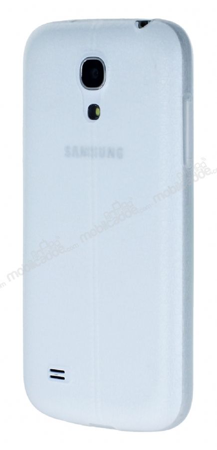 Samsung i9190 Galaxy S4 mini Deri Desenli Ultra İnce Şeffaf Silikon Kılıf