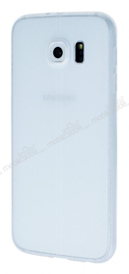 Samsung i9800 Galaxy S6 Deri Desenli Ultra İnce Şeffaf Silikon Kılıf