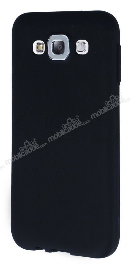 iFace Samsung Galaxy E7 Kamera Korumalı Siyah Silikon Kılıf