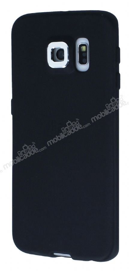 iFace Samsung Galaxy S6 Edge Kamera Korumalı Siyah Silikon Kılıf