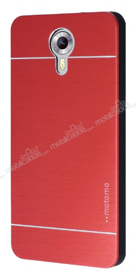 Motomo General Mobile Android One / General Mobile GM 5 Metal Kırmızı Rubber Kılıf