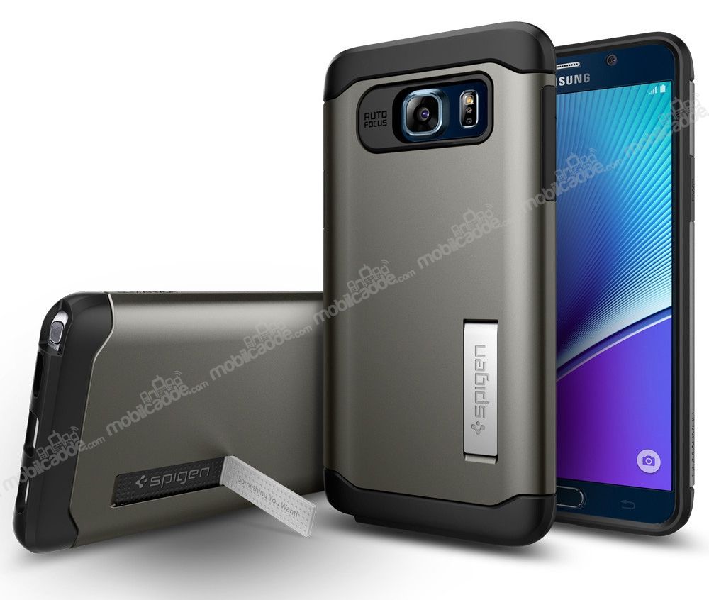 Spigen Slim Armor Samsung Galaxy Note 5 Gunmetal Kılıf