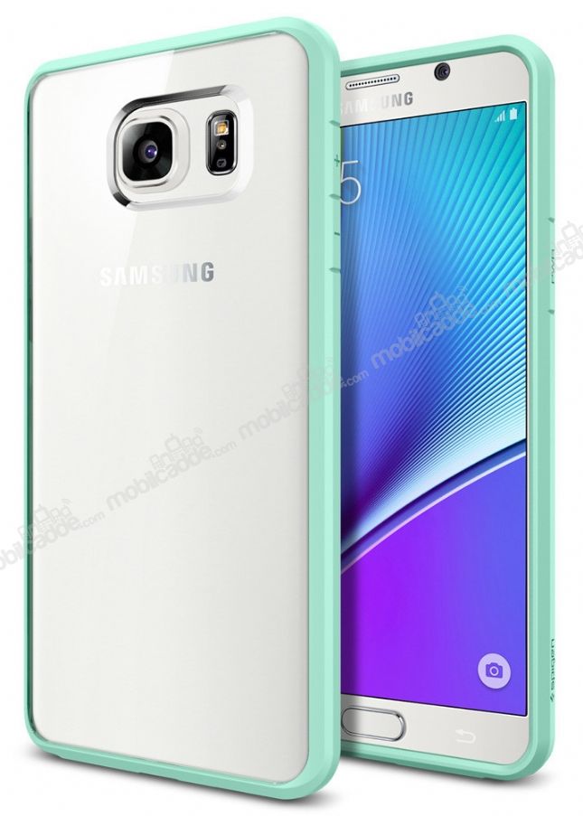 Spigen Ultra Hybrid Samsung Galaxy Note 5 Yeşil Kılıf