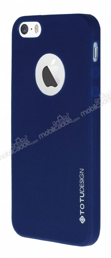 Totu Design Thin Tpu Serisi iPhone SE / 5 / 5S Lacivert Silikon Kılıf