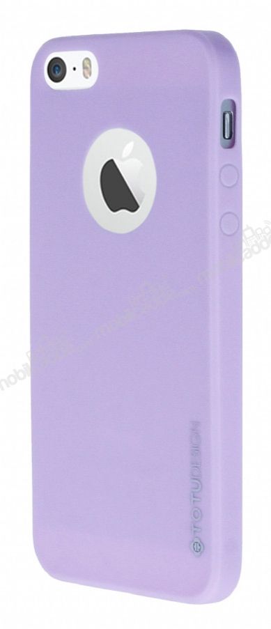 Totu Design Thin Tpu Serisi iPhone SE / 5 / 5S Mor Silikon Kılıf