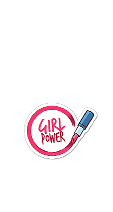 Girl Power Ruj Sticker