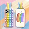 iPhone 7 / 8 Push Pop Bubble Tavan Mor-Mavi Silikon Klf - Resim: 10