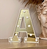 3D Ikl A Harfi Led Dekoratif Aydnlatma Byk Boy 22 cm - Resim: 1