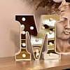 3D Ikl M Harfi Led Dekoratif Aydnlatma Byk Boy 22 cm - Resim: 1