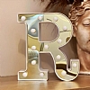 3D Ikl R Harfi Led Dekoratif Aydnlatma Byk Boy 22 cm - Resim: 1