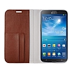 Anymode Samsung Galaxy Mega 6.3 Standl Czdanl Kahverengi Deri Klf - Resim 3