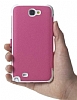 Anymode Samsung N7100 Galaxy Note 2 Cradle Folio Kapakl Pembe Deri Klf - Resim 1