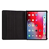 Apple iPad Air 2020 10.9 360 Derece Dner Standl Siyah Deri Klf - Resim: 4