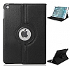 Apple iPad Air / iPad 9.7 360 Derece Dner Standl Siyah Deri Klf - Resim 2