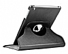 iPad Mini 2 / Mini 3 360 Derece Dner Standl Siyah Deri Klf - Resim: 2