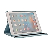 Apple iPad Pro 12.9 2017 360 Derece Dner Standl Mavi Deri Klf - Resim: 2