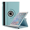 Apple iPad Pro 12.9 2017 360 Derece Dner Standl Mavi Deri Klf - Resim: 4