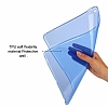 Apple iPad Pro 12.9 Ultra nce effaf Mavi Silikon Klf - Resim 1