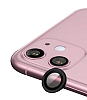 iPhone 12 Metal Kenarl Cam Siyah Kamera Lensi Koruyucu