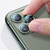 Apple iPhone 12 Pro 6.1 in Metal Kenarl Cam Siyah Kamera Lensi Koruyucu - Resim 1