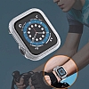 Apple Watch 4 effaf Mavi Silikon Klf ve Ekran Koruyucu 44 mm - Resim 5