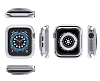 Apple Watch 4 effaf Siyah Silikon Klf ve Ekran Koruyucu 44 mm - Resim: 2