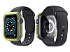 Apple Watch 4 effaf Mavi Silikon Klf ve Ekran Koruyucu 44 mm - Resim 1