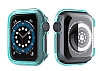 Apple Watch 4 effaf Mavi Silikon Klf ve Ekran Koruyucu 44 mm