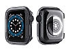 Apple Watch 4 effaf Siyah Silikon Klf ve Ekran Koruyucu 44 mm