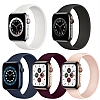 Apple Watch 4 / Watch 5 Solo Loop Beyaz Silikon Kordon 44mm - Resim: 2
