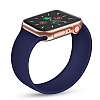 Apple Watch 4 / Watch 5 Solo Loop Lacivert Silikon Kordon 44mm - Resim 3