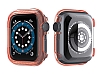 Apple Watch 6 effaf Turuncu Silikon Klf ve Ekran Koruyucu 44 mm