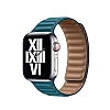 Apple Watch 4 / Watch 5 Petrol Mavi Deri Kordon 44 mm