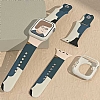 Apple Watch 7 Blue nk Silikon Kordon (41 mm) - Resim 1