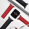 Apple Watch 7 Krmz Deri Kordon 41 mm - Resim 2