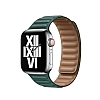 Apple Watch 7 Yeil Deri Kordon 45 mm