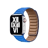 Apple Watch SE Mavi Deri Kordon 44 mm