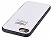 Aston Martin iPhone 7 / 8 Gerek Deri Beyaz Rubber Klf - Resim 4